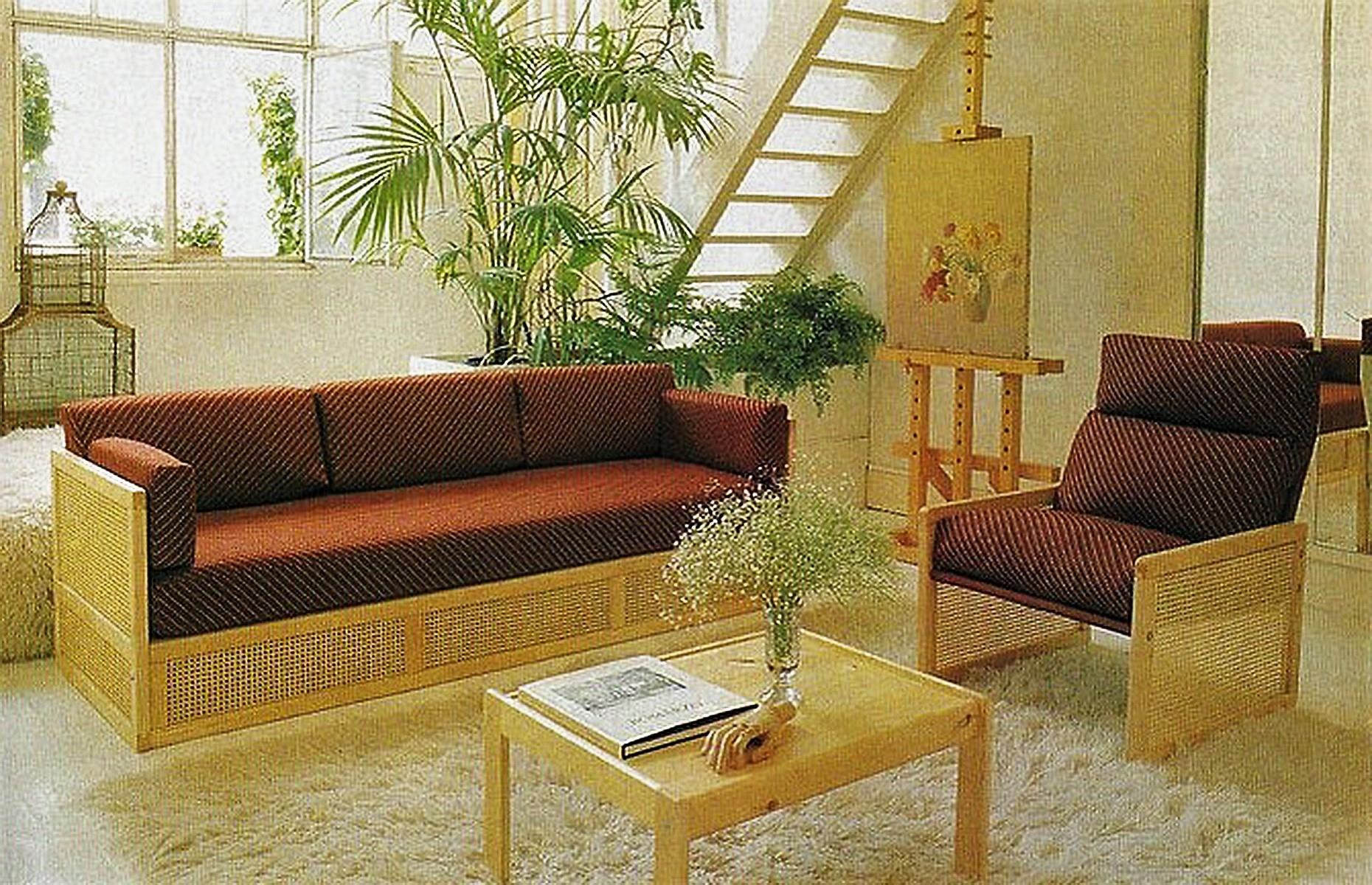 1980s Habitat rattan living room